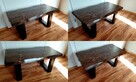 stolik kawowy rustyk z drewna drewniany ława stół 96cm X02 - 2