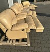 Zestaw wypoczynkowy skórzany, kanapa, fotel, funkcja relax - 4