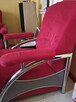 Fotel czerwony chromowany - 2