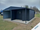 Garaż Blaszany 5x6m Ciemny Grafit MAT - 2