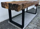 Stolik kawowy stare bale reczna robota loft industrial - 2