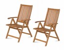 Krzesła ogrodowe drewniane AKACJA 2 sztuki Zestaw - 1