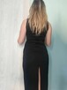 Czarna długa sukienka na ramiączkach - 3