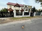 Brama przesuwna 4m Wilki las + furtka –malowana proszkowo - 7