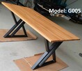 Stół, loft, industrialny, dąb, metal - 5
