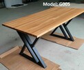 Stół, loft, industrialny, dąb, metal - 6