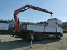 Scania 124L 420 6x2 Retarder HDS FASSI F170 Budowlanka 7.850kg udźwig Skrzynia z Burtami Oś podnoszo - 2