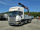 Scania 124L 420 6x2 Retarder HDS FASSI F170 Budowlanka 7.850kg udźwig Skrzynia z Burtami Oś podnoszo - 8