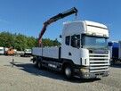 Scania 124L 420 6x2 Retarder HDS FASSI F170 Budowlanka 7.850kg udźwig Skrzynia z Burtami Oś podnoszo - 9