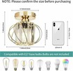 Lampa Wisząca sufitowa złota kryształowa Modern na sufit - 4