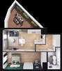 Mieszkanie w stanie deweloperskim 46,12 m² - 2