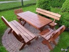 Meble ogrodowe 200 cm drewniane promocja - 2