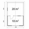 Drewniany Domek Ogrodowy 30 m2 z Tarasem 250x400 - Dalia - 2