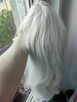 Peruka dla Kobiet Damska długie włosy blond białe z grzywką - 5