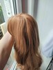 Peruka dla Kobiet Damska długie włosy ciemny blond z grzywką - 6