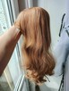 Peruka dla Kobiet Damska długie włosy ciemny blond z grzywką - 2