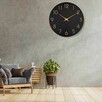 Zegar ścienny czarny na ścianę ścienny Loft drewniany drewna - 5