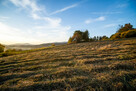 Panoramiczny widok na Beskid Wyspowy, droga dojazdowa, pod T - 14