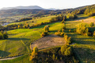 Panoramiczny widok na Beskid Wyspowy, droga dojazdowa, pod T - 11
