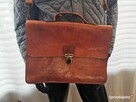 Torba skórzana na laptop aktówka na pasek skóra naturalna - 5