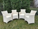 Krzesła do jadalni na taras Lloyd Loom Rattan ECRU 4 sztuki - 4