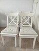 Komplet krzeseł IKEA krzesło INGOLF białe 5 szt + stołek Po - 3