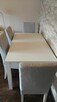 Kraków Stół biały Ikea i krzesła szare - 2
