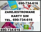 Karty sim anonimowe aktywne zarejestrowane karta startery