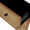 Komoda Leona Czarny Matt Rattan 3 Szuflady Boho Retro 80 cm - 6