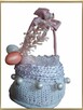 Koszyk wielkanocny handmade 22x 10 x 12 cm - 6
