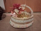 Koszyk wielkanocny, duży,handmade 27 x 10 x 22 cm - 9