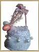 Koszyk wielkanocny handmade 22x 10 x 12 cm - 10