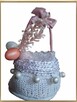 Koszyk wielkanocny handmade 22x 10 x 12 cm - 8