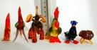 Szklane zwierzątka, figurki ze szkła, PRL, vintage - 4