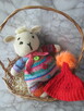 Zabawka amigurumi*Pluszak*Kolorowa Owieczka bobas*Handmade - 8