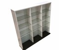 Regał na płyty 500 CD DVD 102cm ZŁOŻONY Biały Szkło - 6