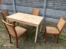 Sprzedam stol z drewna plus krzesla