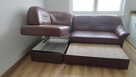 Skórzany narożnik ETAP SOFA z funkcją spania + pojemnik na p - 4
