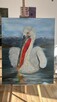 Dalmatyński pelikan. Obraz olejny 100x80 cm - 6