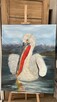 Dalmatyński pelikan. Obraz olejny 100x80 cm - 5
