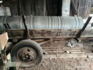Wóz metalowy solidny do traktora z beczką - 4