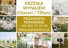 Złote Krzesła Chiavari Tiffany Gdynia Trójmiasto Wynajem