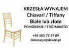 Krzesło Złote Glamure Wynajem Wypożyczalnia Gdynia Gdańsk