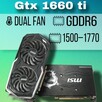 MSI GTX 1660 Ti sprawna nigdy nie podkrecana bez pudelka Jaw