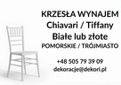 Krzesło Złote Glamure Wynajem Wypożyczalnia Gdynia Gdańsk - 5
