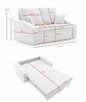 Sztruksowa łóżko sofa rozkładana DORMA - 5