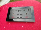Gniazdo Elektryczne Gniazdko natynkowe Podwójne Czarne USB C - 4