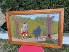 Obraz Ręcznie robiony obrazek Gobelin Czerwony Kapturek haft - 2