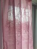 Tkanina przelotki blady róż haft 131 x 230 firanka - 2