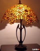 Lampa witrażowa Tiffany z bursztynu, średnica 40 cm